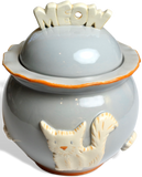 Cat Treat Jar - French Grey