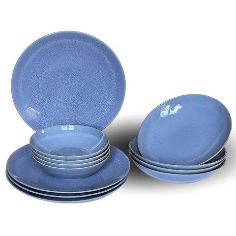 Rhapsody Blue Dinnerware 12 Piece Set